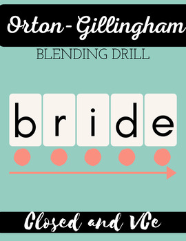 Preview of Orton Gillingham: Closed vs. VCe Blending Drill (Distance Learning)