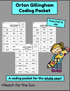 Preview of Orton Gillingham Coding Packet ~Science of Reading~