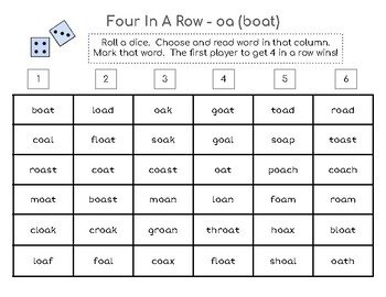 Four-in-a-Row Phonics Game