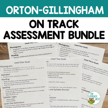 Preview of Orton-Gillingham Diagnostic Assessment BUNDLE with scope and sequence