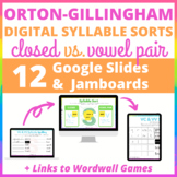 Orton-Gillingham Digital Syllable Sorts - Closed vs. Vowel