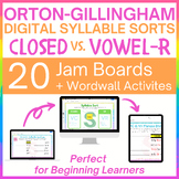 Orton-Gillingham Digital Syllable Sorts - Closed vs. Vowel-r