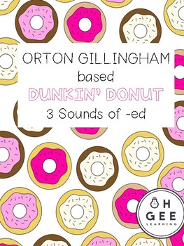 Preview of Orton-Gillingham- Donut 3 Sounds of -ed Pack Aligned