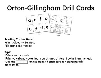 Preview of Orton-Gillingham Drill Cards