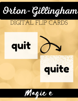 Preview of Orton-Gillingham FREEBIE: Magic E Digital Flip Cards (Digital)