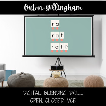 Preview of Orton-Gillingham FREEBIE: Open, Closed, and VCe Syllables Digital Blending Drill