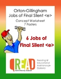 Orton-Gillingham Jobs of Final Silent e Rules and Posters