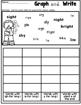 Long I worksheets by Smart and Special Teaching | TpT
