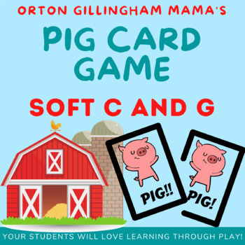 Preview of Orton Gillingham Games: Soft c & Soft g PIG Card Game-A Student Favorite!
