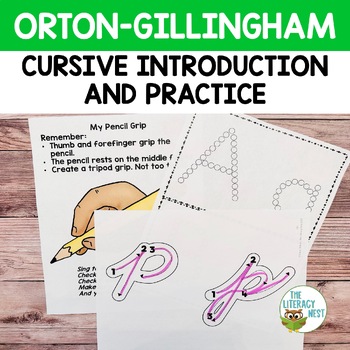 Preview of Orton-Gillingham Handwriting Paper, Cursive Introduction and Practice
