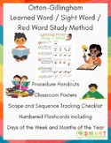 OG Learned (Sight or Red) Word Tracking Sheets, Procedure 