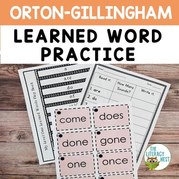 Preview of Orton-Gillingham Learned Words: Multisensory Practice
