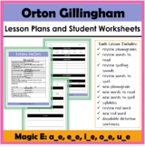 Orton Gillingham Lesson Plans and Student Worksheets: MAGI
