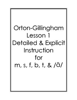Preview of Orton-Gillingham Lessons 1-5 Bundle: Detailed & Explicit Plans for Literacy