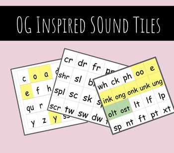 Preview of Orton Gillingham Letter/Sound Tiles (OG/Wilson Inspired)