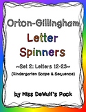 Orton-Gillingham Letter Spinners: Set 2