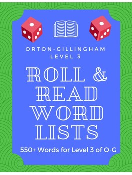 Preview of Orton-Gillingham Level 3 Roll & Read (550+ Words)