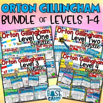 Preview of Orton Gillingham Levels 1-4 Bundle