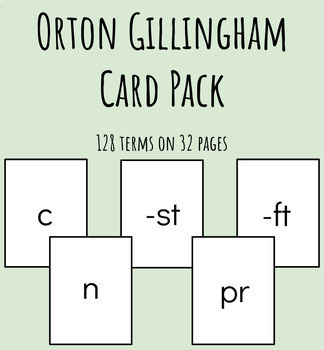 Preview of Orton Gillingham Lower Level Card Pack | 128 Graphemes/Phonemes