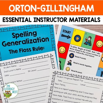 Preview of Orton-Gillingham Materials For Lesson Planning and Organization