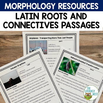 Preview of Orton-Gillingham Morphology Activities Latin Roots & Connectives Passages