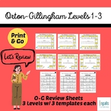 Orton-Gillingham NO PREP Review Activities: Levels 1-3 - S