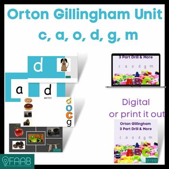 Preview of Orton Gillingham/Phonics Intro or Remediation- c,a,o,d,g,m, VC/CVC