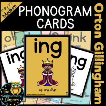 Preview of Orton Gillingham Phonogram Cards (medium size)