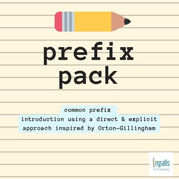 Preview of Orton-Gillingham Activities: Prefix Pack with Common Prefix Intro & Practice