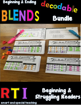 Preview of Orton Gillingham RTI Bundle for Beginning  & Ending Blends (Dyslexia)