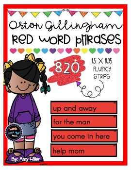 Preview of Orton Gillingham Red Word Phrases [Sight Word Fluency]