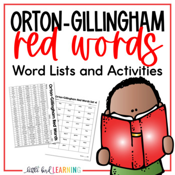 Preview of Orton-Gillingham Red Words Guide *FREEBIE*