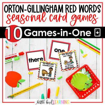 Preview of Orton-Gillingham Red Words Seasonal Games for the Year - 10 Games in One!