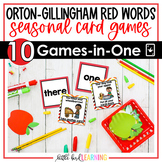 Orton-Gillingham Red Words Seasonal Games for the Year - 1