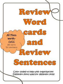 Preview of Orton Gillingham Review Words and Sentences- Floss Words