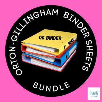 Preview of Orton-Gillingham STUDENT BINDER BUNDLE LEVELS 1-3
