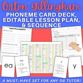 Orton Gillingham Sequence, ALL phoneme card deck & Digital