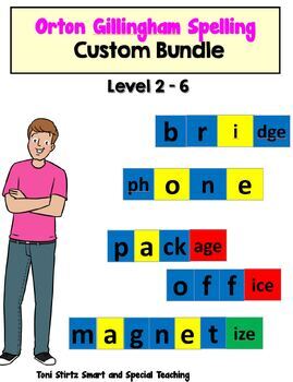 Preview of Orton Gillingham Spelling  Custom Bundle (Dyslexia)  Levels 2-6