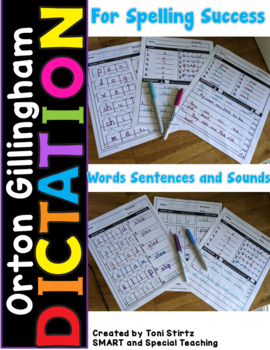 Preview of Orton  Gillingham Spelling Dictation Templates Science of Reading