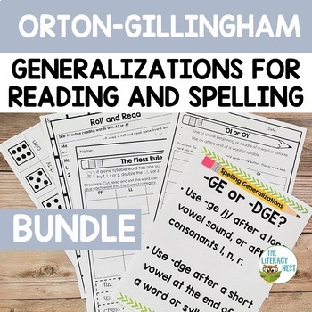 Preview of Orton-Gillingham Spelling Generalizations BUNDLE