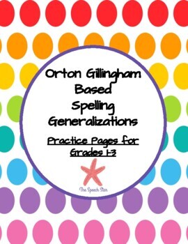 Preview of Orton Gillingham Spelling Generalizations - posters and worksheets