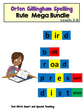 Preview of Orton Gillingham Spelling  Mega Bundle (Dyslexia)  Levels 2-8
