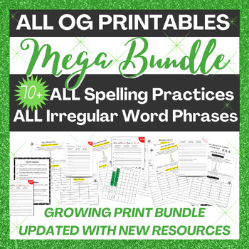 Preview of Orton-Gillingham Spelling Practices & Irregular Word Phrases - Spelling Bundle