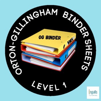 Preview of Orton-Gillingham Student Binder Contents: LEVEL 1