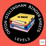 Orton-Gillingham Student Binder Contents: LEVEL 3