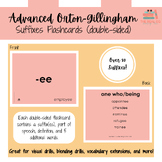 Orton-Gillingham: Suffixes Flashcards (Double-sided)