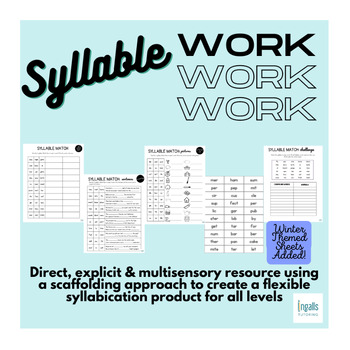 Preview of Orton-Gillingham Syllable WORK- Syllabication - Science of Reading - All levels