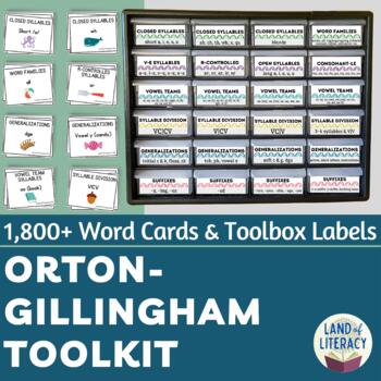 Preview of Orton-Gillingham Toolkit: 1,800+ Word Flash Cards & Organization by OG Skill