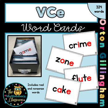Preview of Orton-Gillingham Word Cards: VCe