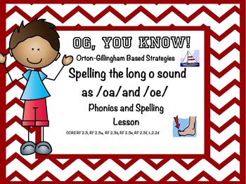 Preview of Orton Gillingham Vowel Digraphs /oa/ and /oe/ PROMETHEAN Flip Chart